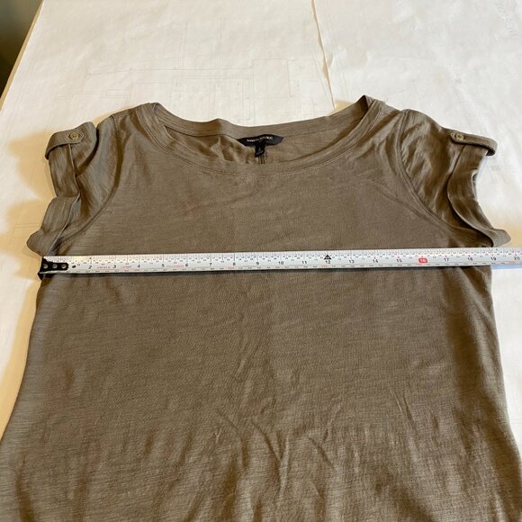 Banana Republic Factory T-shirt Cotton Dress Brown/Green, size L - Picture 5 of 9